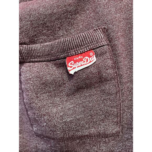 SUPERDRY Women's Sweatpants Track & Field 72 Joggers VTG MAROON Sz L 34x28 - Picture 7 of 9